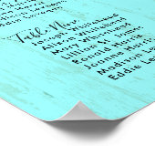 アクアウッドグレインドリフトウッド披露宴座席表 ポスター (角)