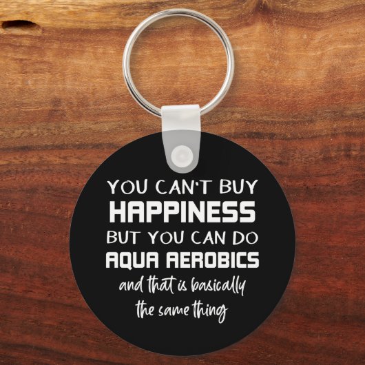 アクアエアロビクスはハピネスおもしろいウォーターエアロビクス キーホルダー (正面)