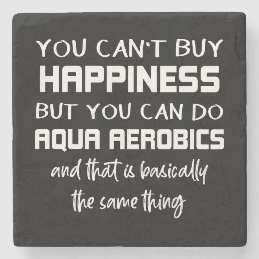 アクアエアロビクスはハピネスおもしろいウォーターエアロビクス ストーンコースター (正面)