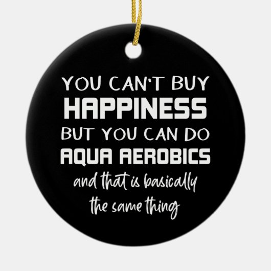 アクアエアロビクスはハピネスおもしろいウォーターエアロビクス セラミックオーナメント (正面)