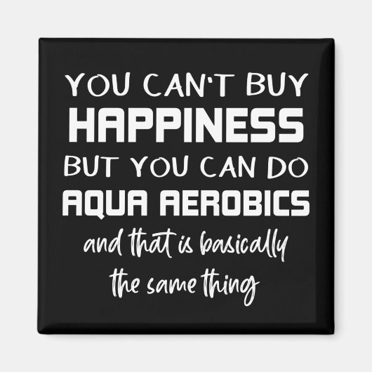 アクアエアロビクスはハピネスおもしろいウォーターエアロビクス マグネット (正面)