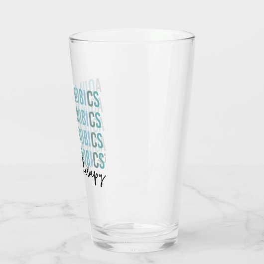 アクアエアロビクスは私のセラピーウォーターエアロビクスの贈り物 タンブラーグラス (左)