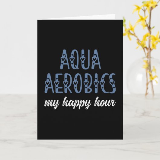 アクアエアロビクス私の幸せな時間ウォーターエアロビクスのギフト カード (黄色い花)