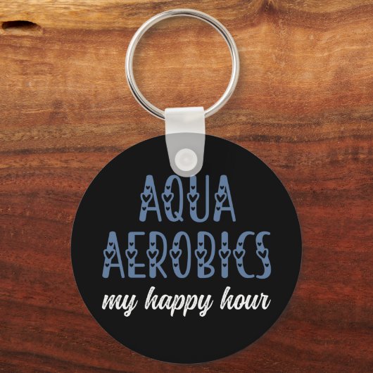 アクアエアロビクス私の幸せな時間ウォーターエアロビクスのギフト キーホルダー (正面)