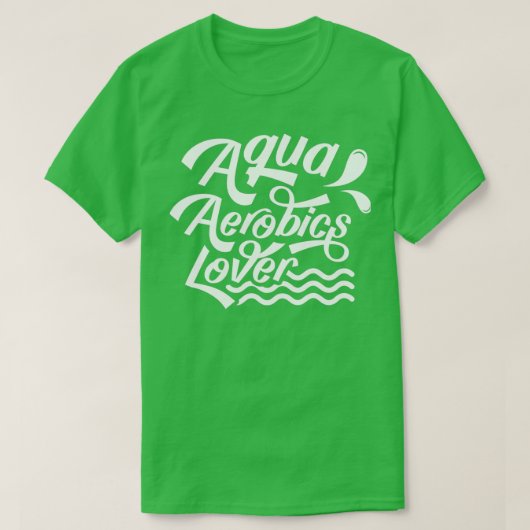 アクアエアロビックスラバーホビーウォーターインストラクター Tシャツ (デザイン正面)