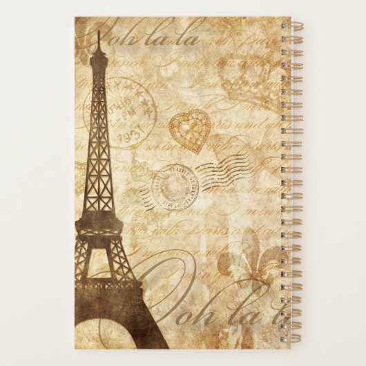 アクアエッフェルタワーパリカントフランスのリースクリプト プランナー手帳 (裏面)