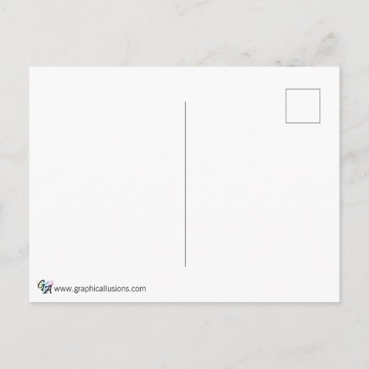 アクアエレガントとホワイトローズブーケ保存日 案内ポストカード (裏面)