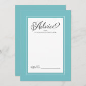 アクアエレガントな結婚式の新しい願い縁ど事 アドバイスカード (正面/裏面)