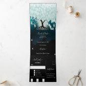 アクアエレガントクールハート結婚リーフ 三つ折り招待状 (内部)