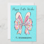 アクアエレガントグリッターイースターバニーイヤーズ&ボウ シーズンカード (正面)