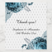 アクアエレガントグリーンフローラネッティングワインラベル ワインラベル (シングルラベル)