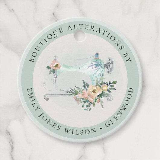 アクアエレガントグレイ裁縫機械フローラテーラー フェイバータグ (正面)