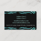 アクアエレガントゼブラグリッターキス美容師 名刺 (裏面)