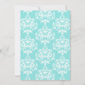 アクアエレガントダマスクリハーサルディナー招待状 招待状 (裏面)