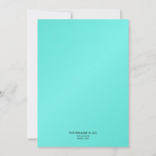 アクアエレガントティファニー誕生日招待状 招待状 (裏面)