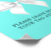 アクアエレガントティファニー赤ちゃんシャワーおむつラッフル ポスター (角)