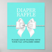 アクアエレガントティファニー赤ちゃんシャワーおむつラッフル ポスター (正面)