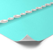 アクアエレガントティール（緑がかった色）ティファニーベビーシャワーウェルカムサイン ポスター (角)