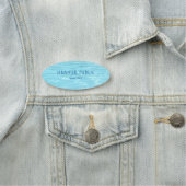 アクアエレガントテンプレートモダン自然ブルーウォーター 名札 (インサイチュ)