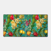 アクアエレガントトロピク葉ルフルーツパターン デスクマット (正面)