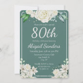 アクアエレガントバラフローラ80thバースデーパーティー 招待状 (正面)