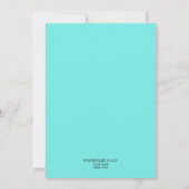 アクアエレガントファッションティファニー誕生日招待状 招待状 (裏面)