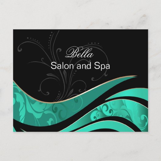 アクアエレガントフラインビジネスサンキューカード ポストカード (正面)