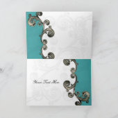 アクアエレガントフラリッシュビジネスサンキューカード サンキューカード (内部)