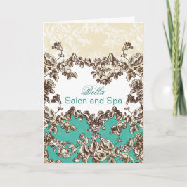 アクアエレガントフラリッシュビジネスサンキューカード サンキューカード