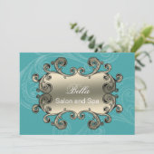 アクアエレガントフラリッシュビジネスサンキューカード サンキューカード (スタンド正面)