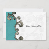 アクアエレガントフラリッシュビジネスサンキューカード サンキューカード (裏面)