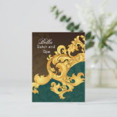 アクアエレガントフラワービジネスサンキューカード ポストカード (スタンド正面)