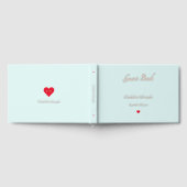 アクアエレガントブルーバラ金ゴールド結婚記念日 ゲストブック (全面)