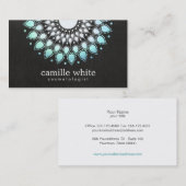 アクアエレガントブルーロータスフローワーナチュラル美しい 名刺 (正面/裏面)