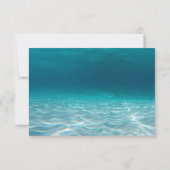 アクアエレガントブルー水中写真のパーソナライズ サンキューカード (裏面)