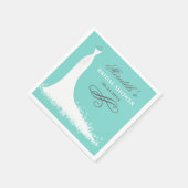 アクアエレガントブルー結婚ズガウンブライダルシャワー スタンダードカクテルナプキン (角)