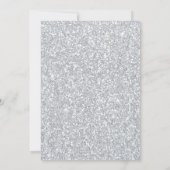 アクアエレガントブルー&シルバーグリッター誕生日 招待状 (裏面)
