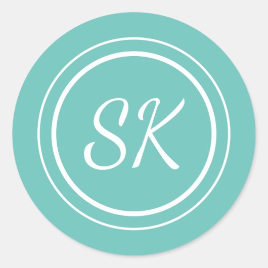 アクアエレガントプロフェッショナルモノグラムビジネス ラウンドシール (正面)