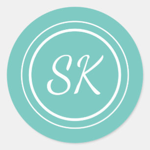 アクアエレガントプロフェッショナルモノグラムビジネス ラウンドシール