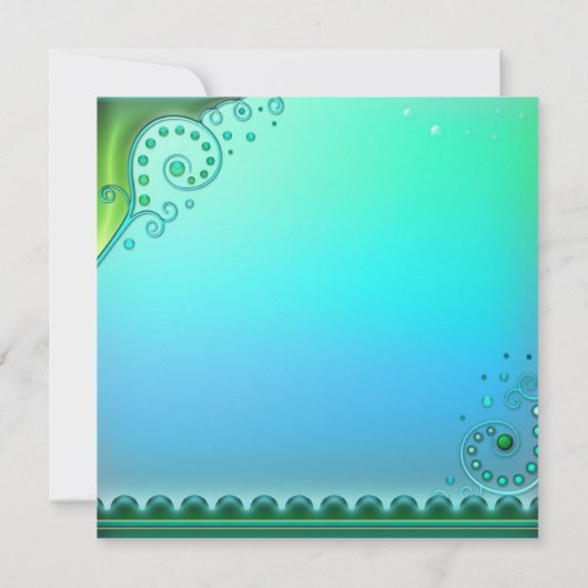 アクアエレガントプールパーティの招待状 招待状 (裏面)