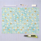 アクアエレガントホイルグラデーション&金ゴールドマーメイドはかりで測 薄葉紙 (クラフト)