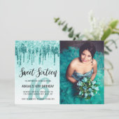 アクアエレガントミントグリッタードリップsweet sixteen 招待状 (スタンド正面)