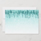 アクアエレガントミントグリッタードリップsweet sixteen 招待状 (裏面)