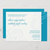 アクアエレガント招待状、カロリン結婚ズ 招待状 (正面/裏面)