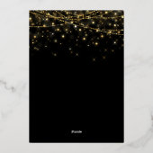 アクアエレガント金ゴールドオーナメントクリスマスパーティー 箔招待状 (裏面)