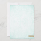 アクアエレガント金ゴールドグリッターリハーサルディナー 招待状 (裏面)