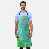 アクアエレガント&グリーンライムライトアジサイ詳細 エプロン (着用した状態)