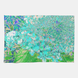 アクアエレガント&グリーンライムライトアジサイ詳細 キッチンタオル