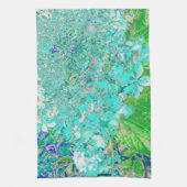 アクアエレガント&グリーンライムライトアジサイ詳細 キッチンタオル (縦)