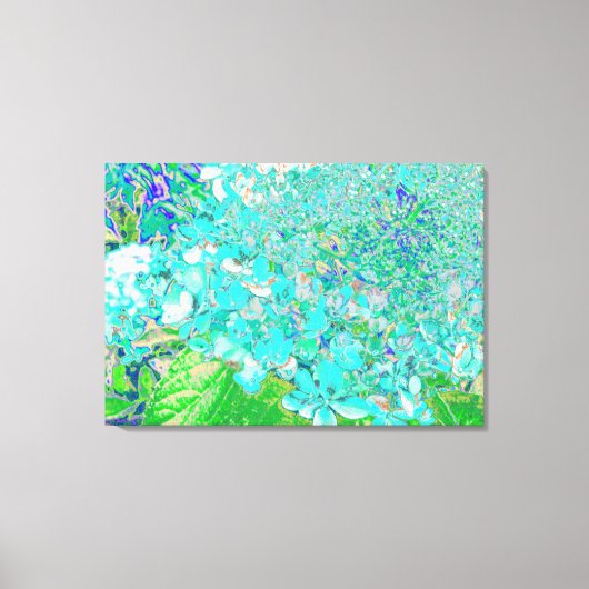 アクアエレガント&グリーンライムライトアジサイ詳細 キャンバスプリント (正面)